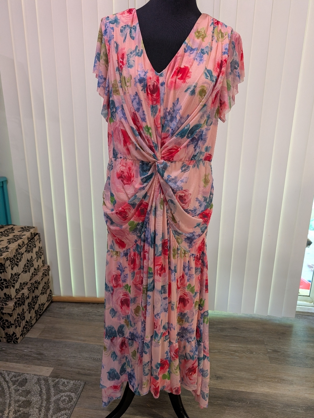 Isaac Mizeahi Pink Floral Dress